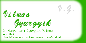 vilmos gyurgyik business card